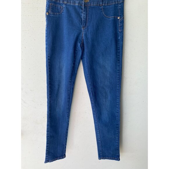 Womens Ava & Viv Blue Denim Skinny Jeans Size 14W - Picture 3 of 4